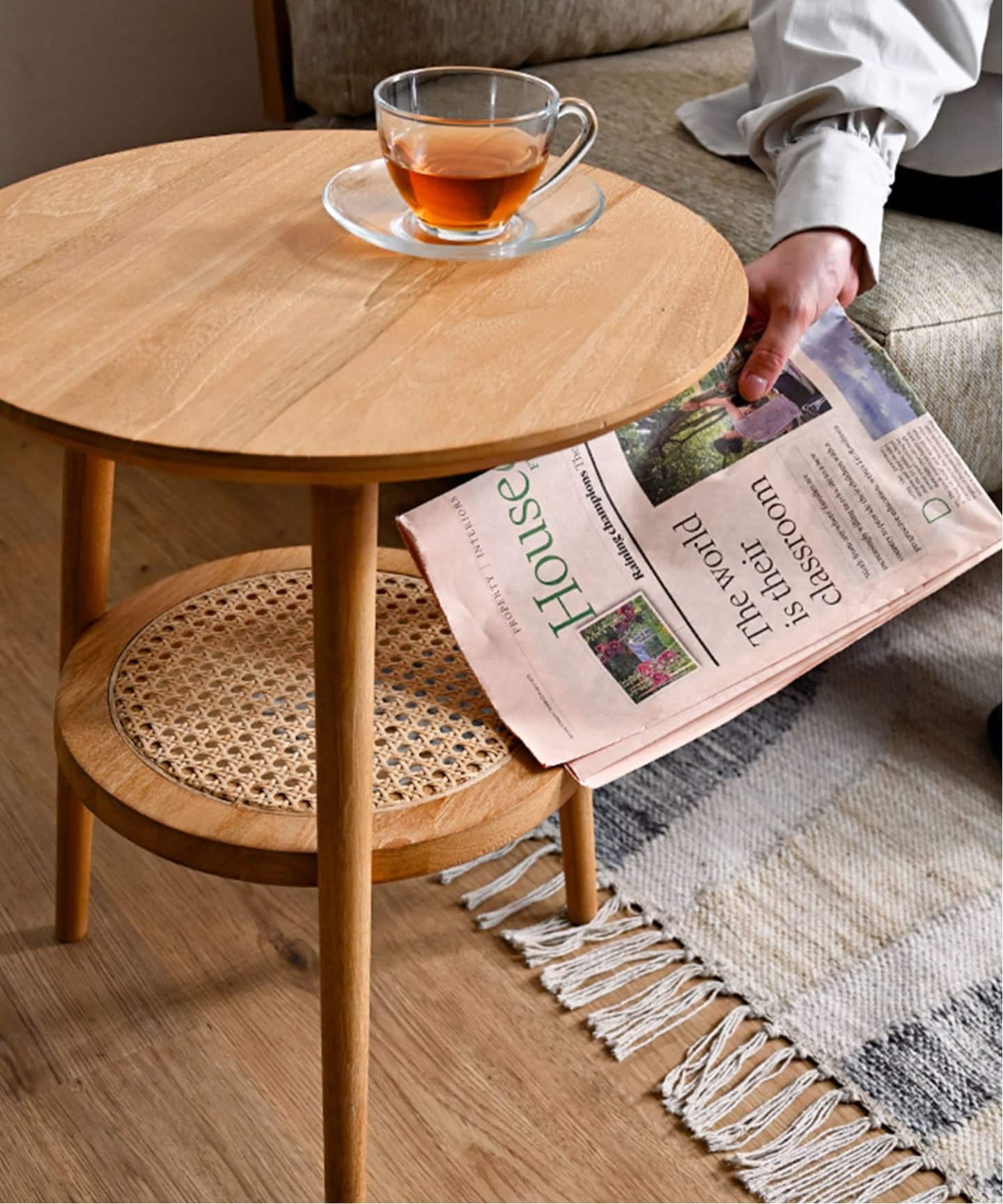 大型商品》【Sunflower Rattan】SIDE TABLE(RM) サイドテーブル