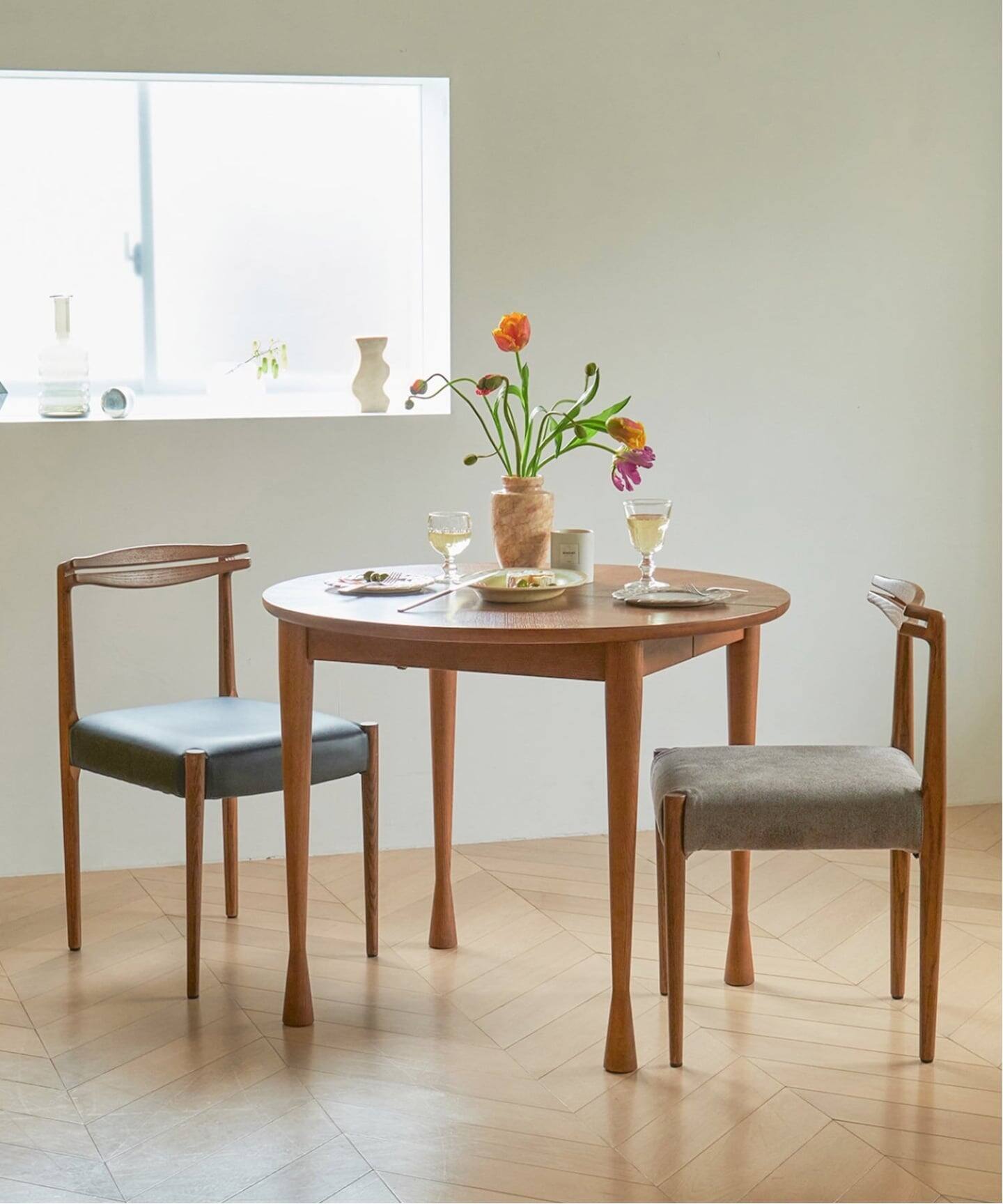 大型商品》AROS ROUND TABLE brown アロス ラウンド テーブル ブラウン