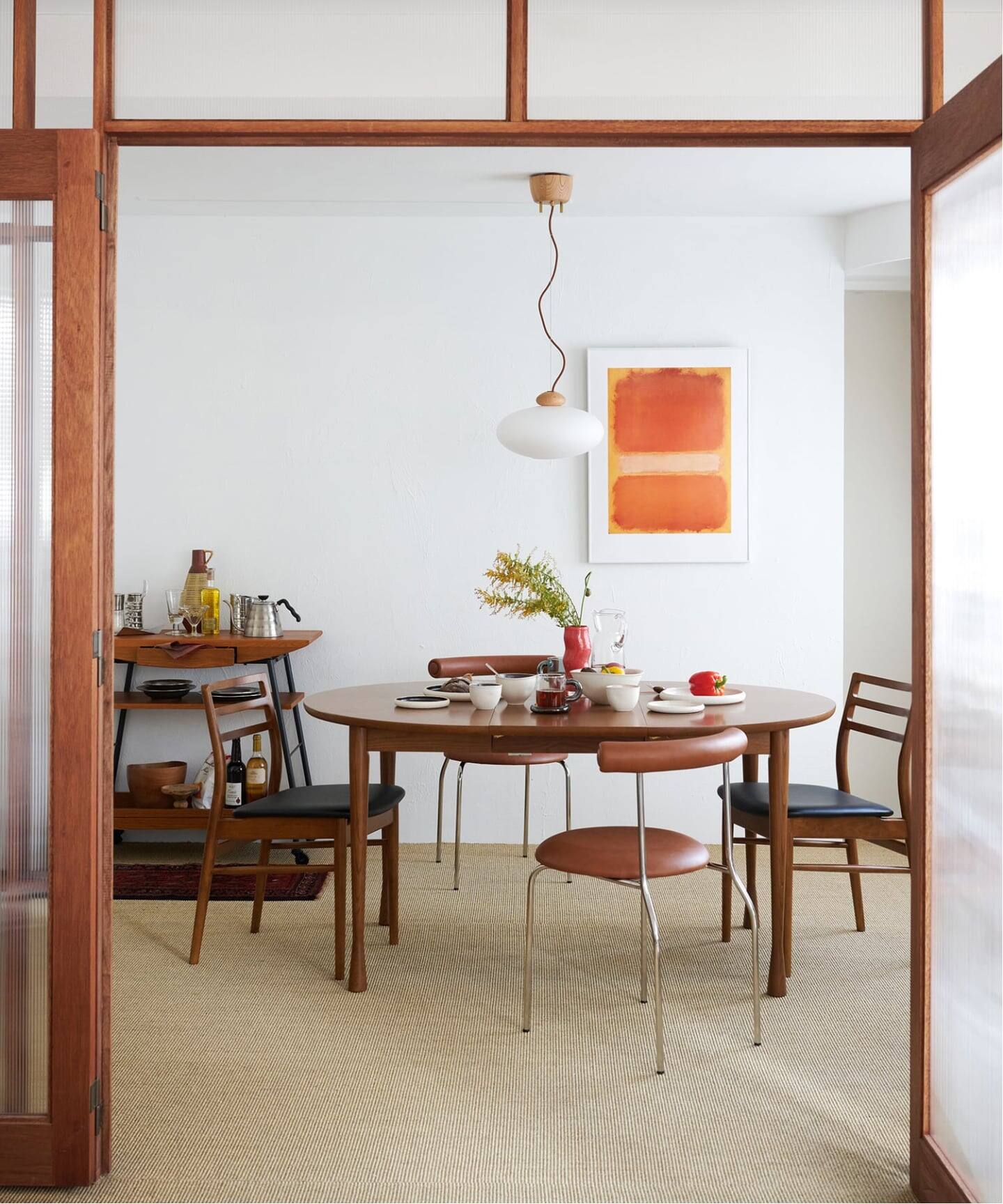 大型商品》AROS ROUND TABLE W1100 brown アロス ラウンド テーブル