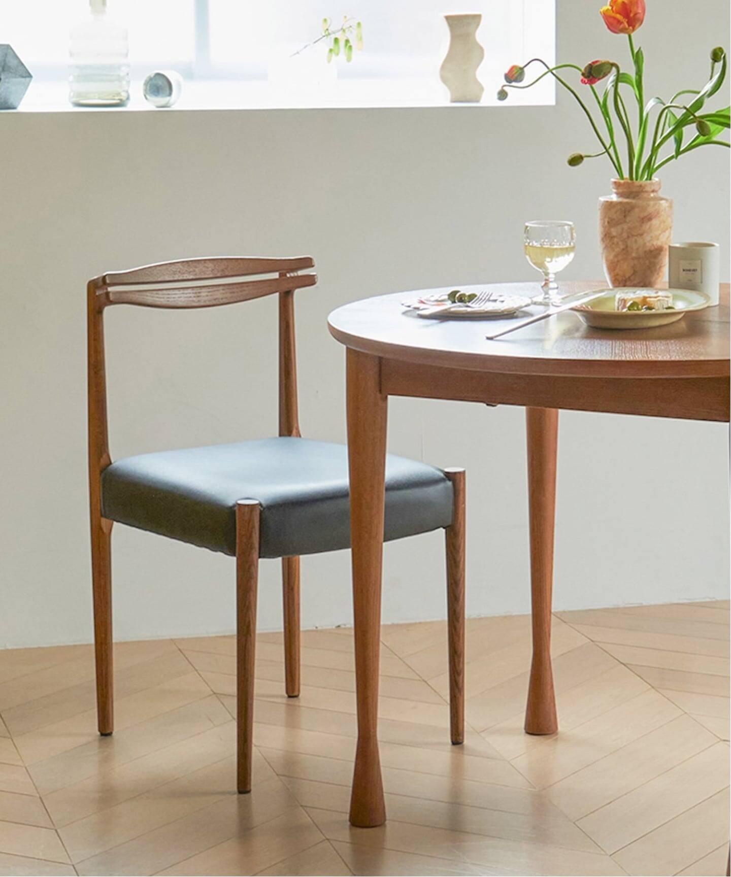 大型商品》AROS ROUND TABLE brown アロス ラウンド テーブル ブラウン