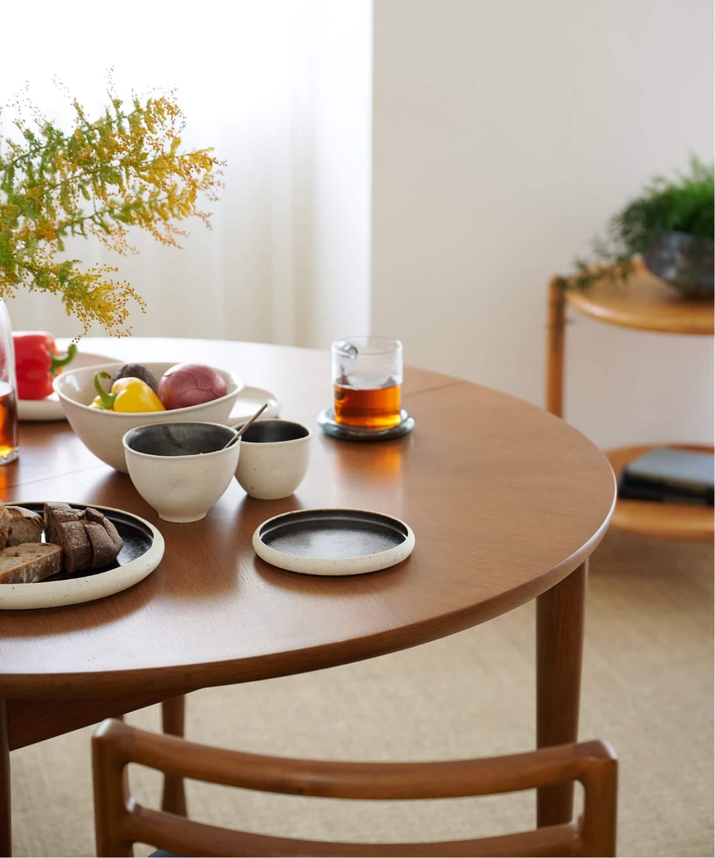 大型商品》AROS ROUND TABLE W1100 brown アロス ラウンド テーブル