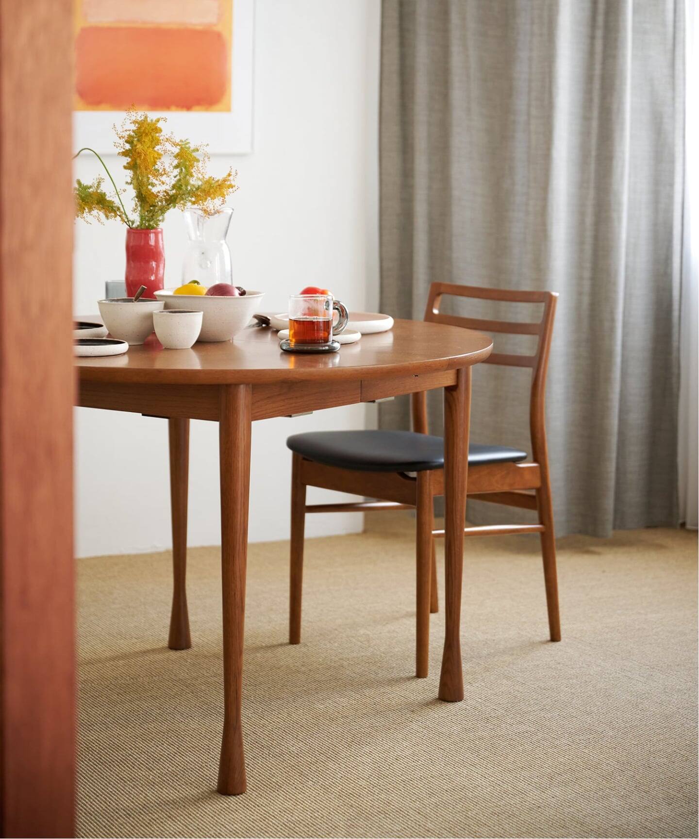 大型商品》AROS ROUND TABLE W1100 brown アロス ラウンド テーブル