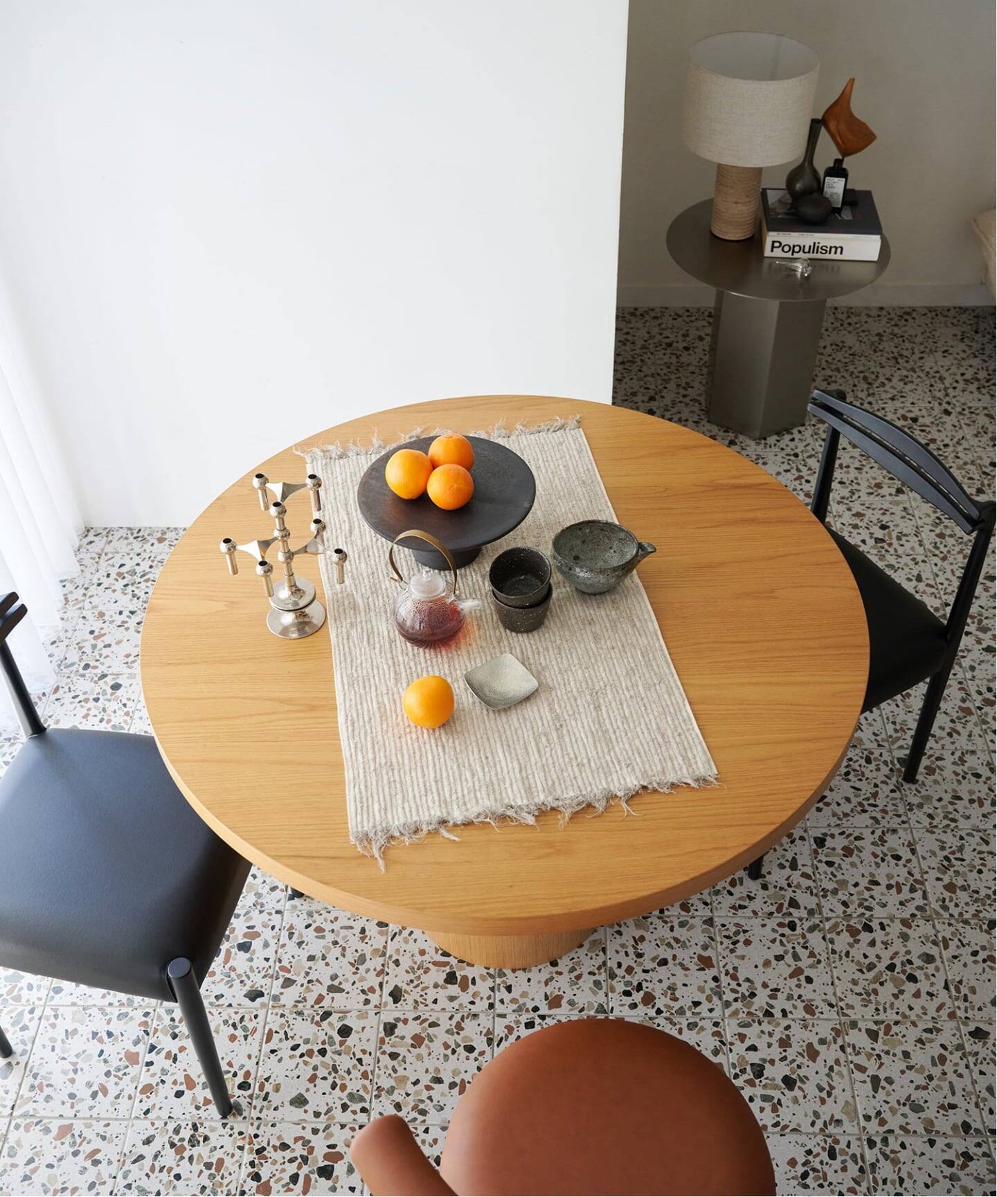 大型商品》PORTO ROUND TABLE natural ポルト ラウンドテーブル