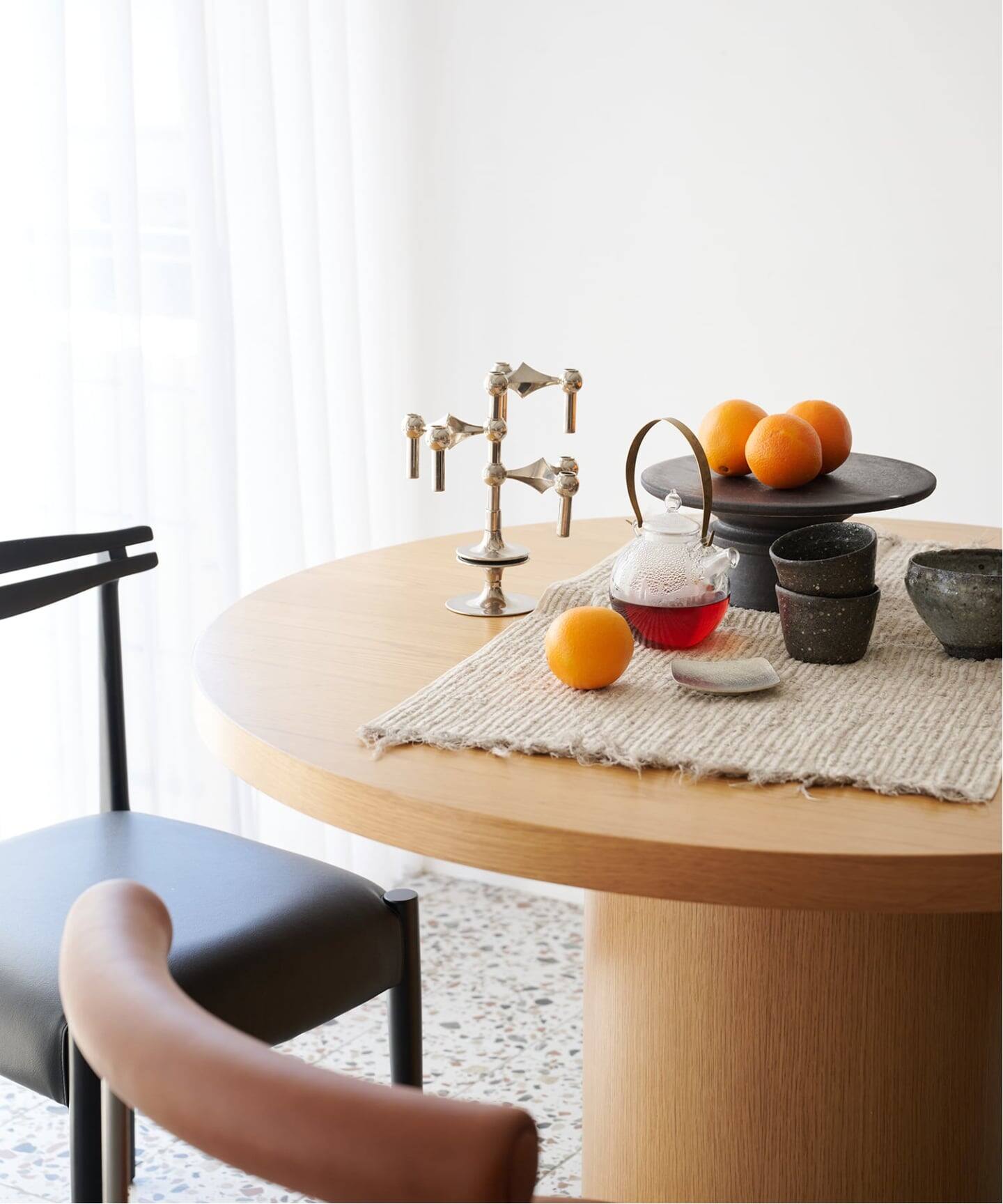 大型商品》PORTO ROUND TABLE natural ポルト ラウンドテーブル