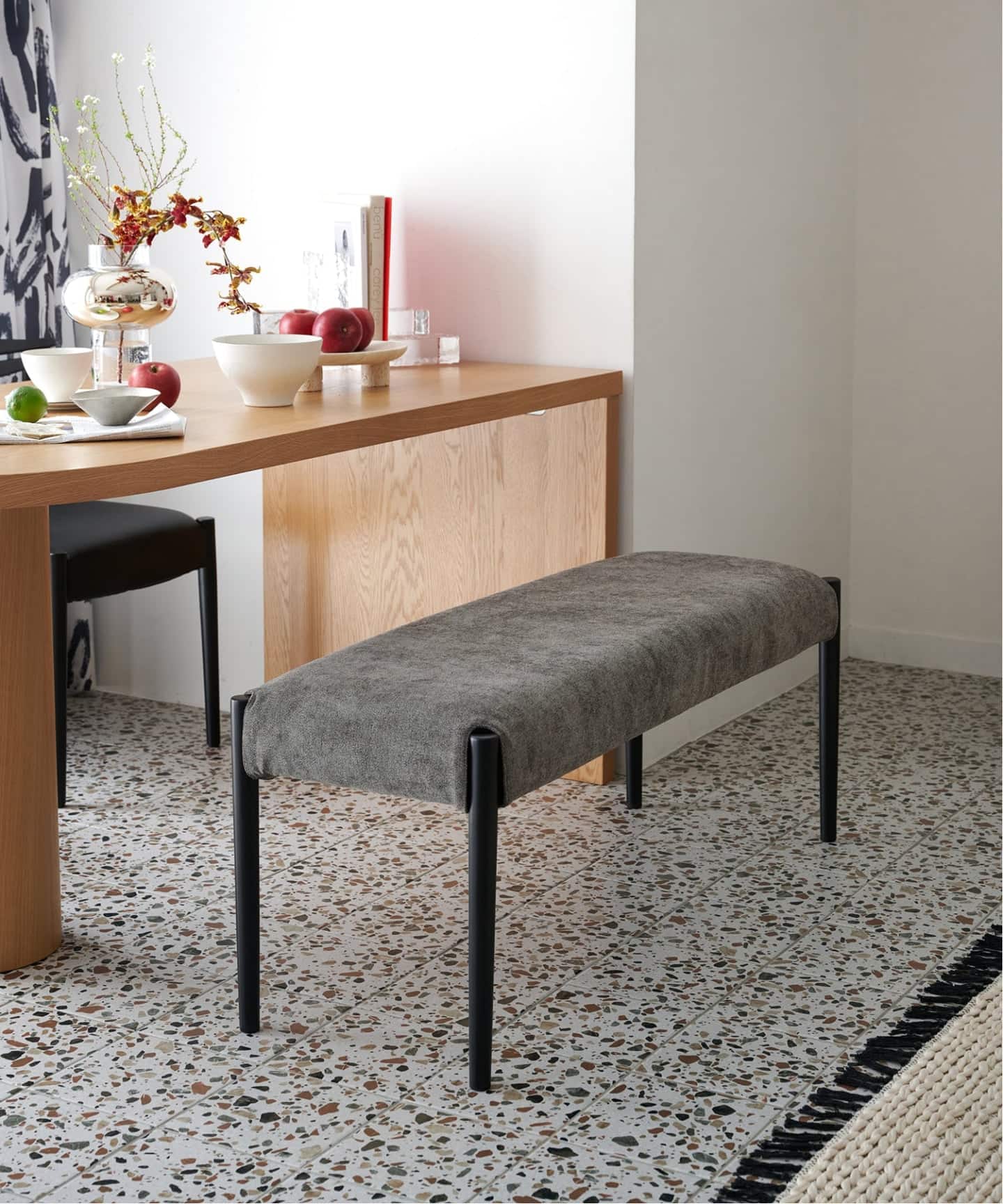 大型商品》PORTO FLAT BENCH black ポルト フラットベンチ（チェア