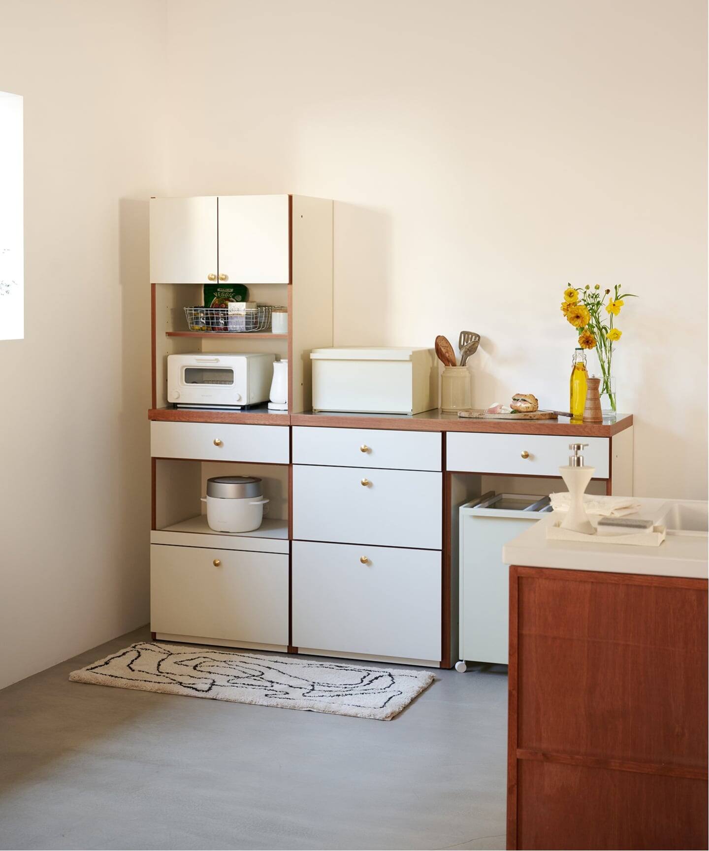 大型商品》LYSE KITCHEN UNIT SLIDE TRAY リーセ キッチンカウンター