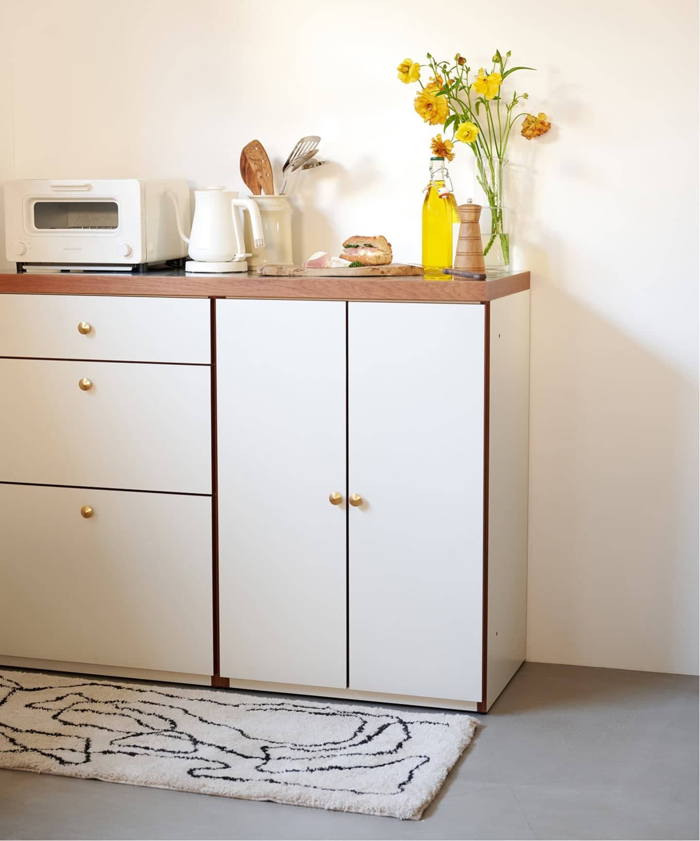 大型商品》LYSE KITCHEN UNIT DOOR リーセ キッチンカウンター（収納