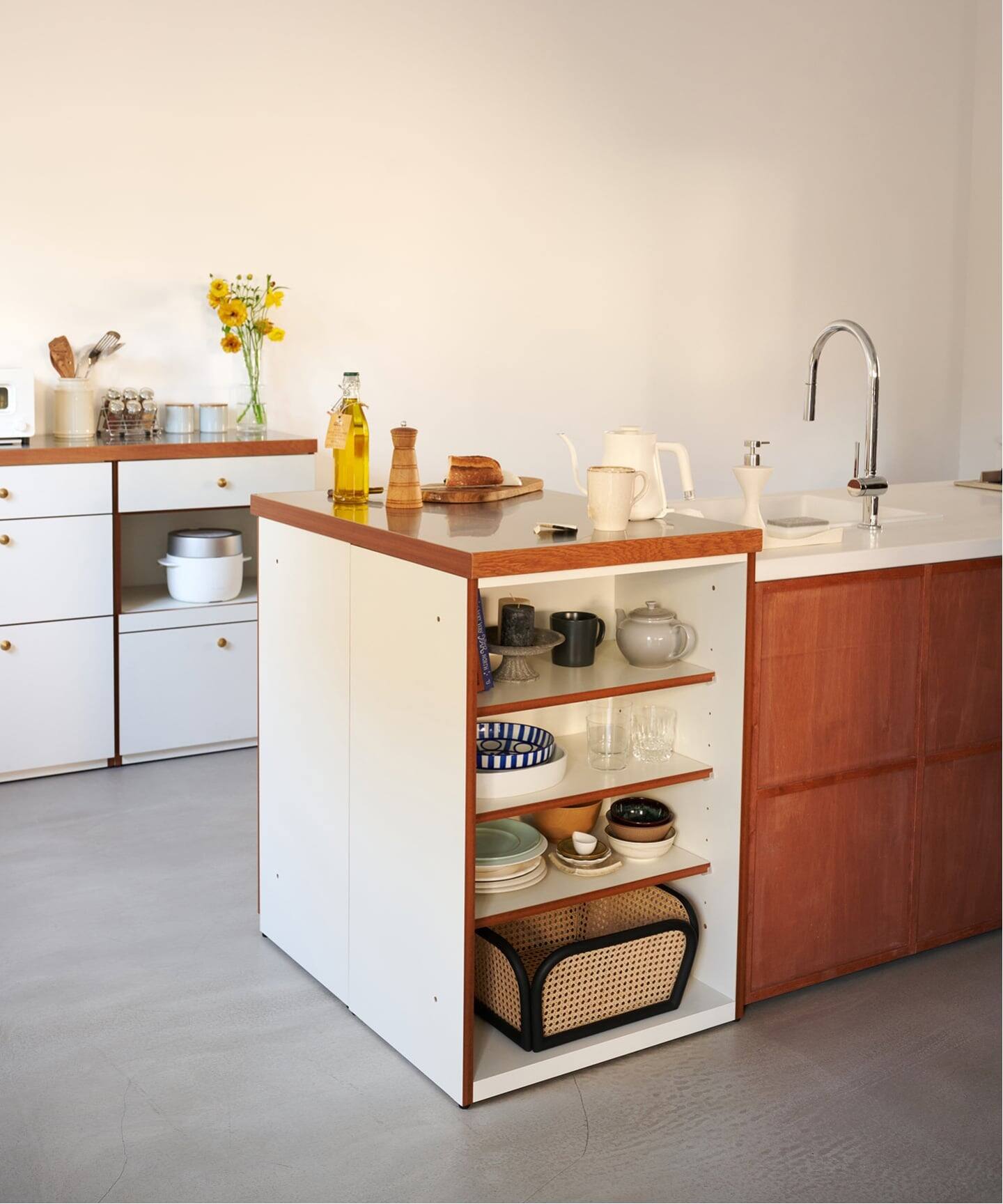 大型商品》LYSE KITCHEN UNIT OPEN SHELF リーセ キッチンカウンター