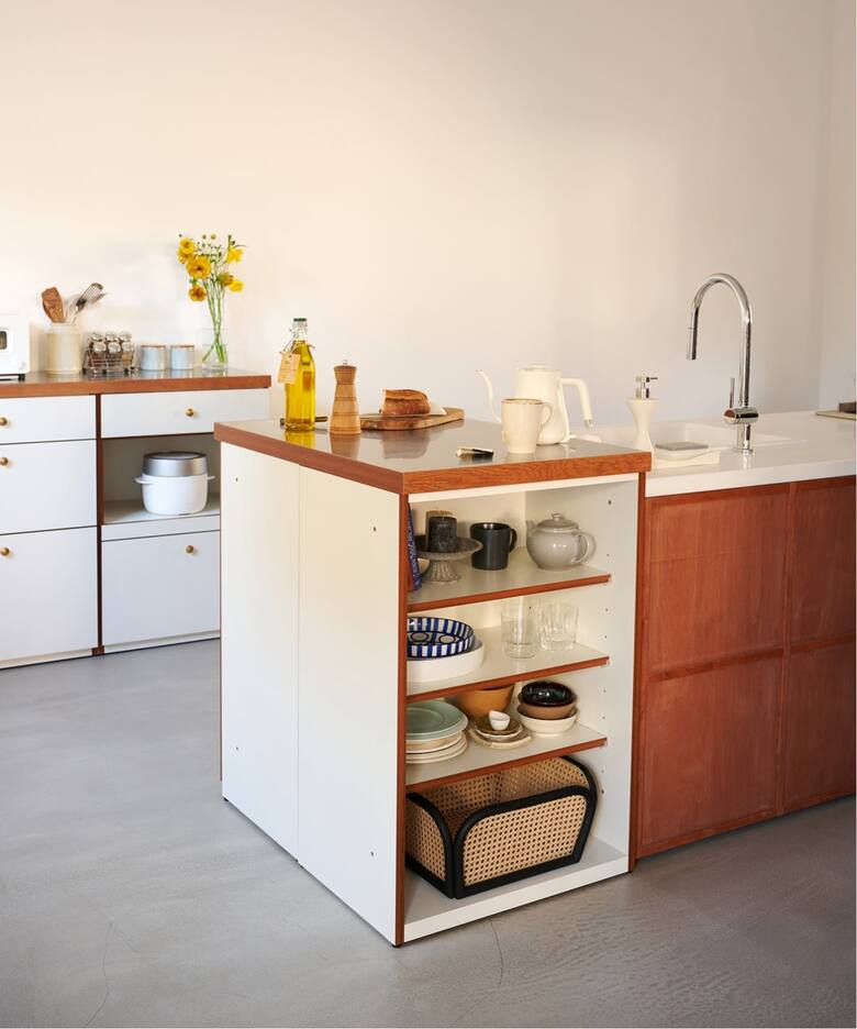 大型商品》LYSE KITCHEN UNIT OPEN SHELF リーセ キッチンカウンター 