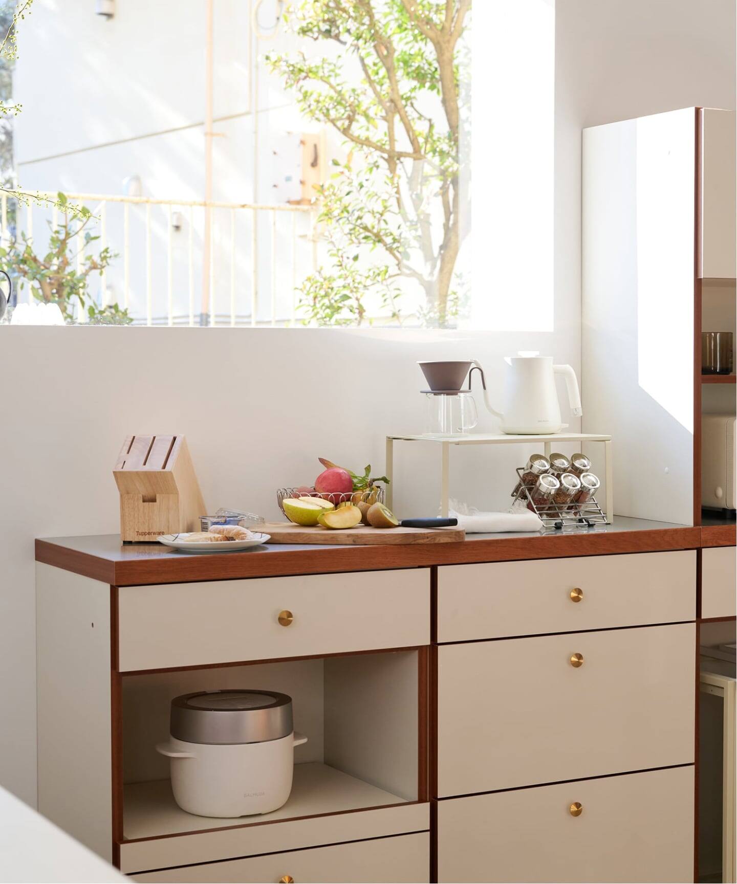 LYSE KITCHEN COUNTER TOP 1202x435 2台横並び用天板（収納家具