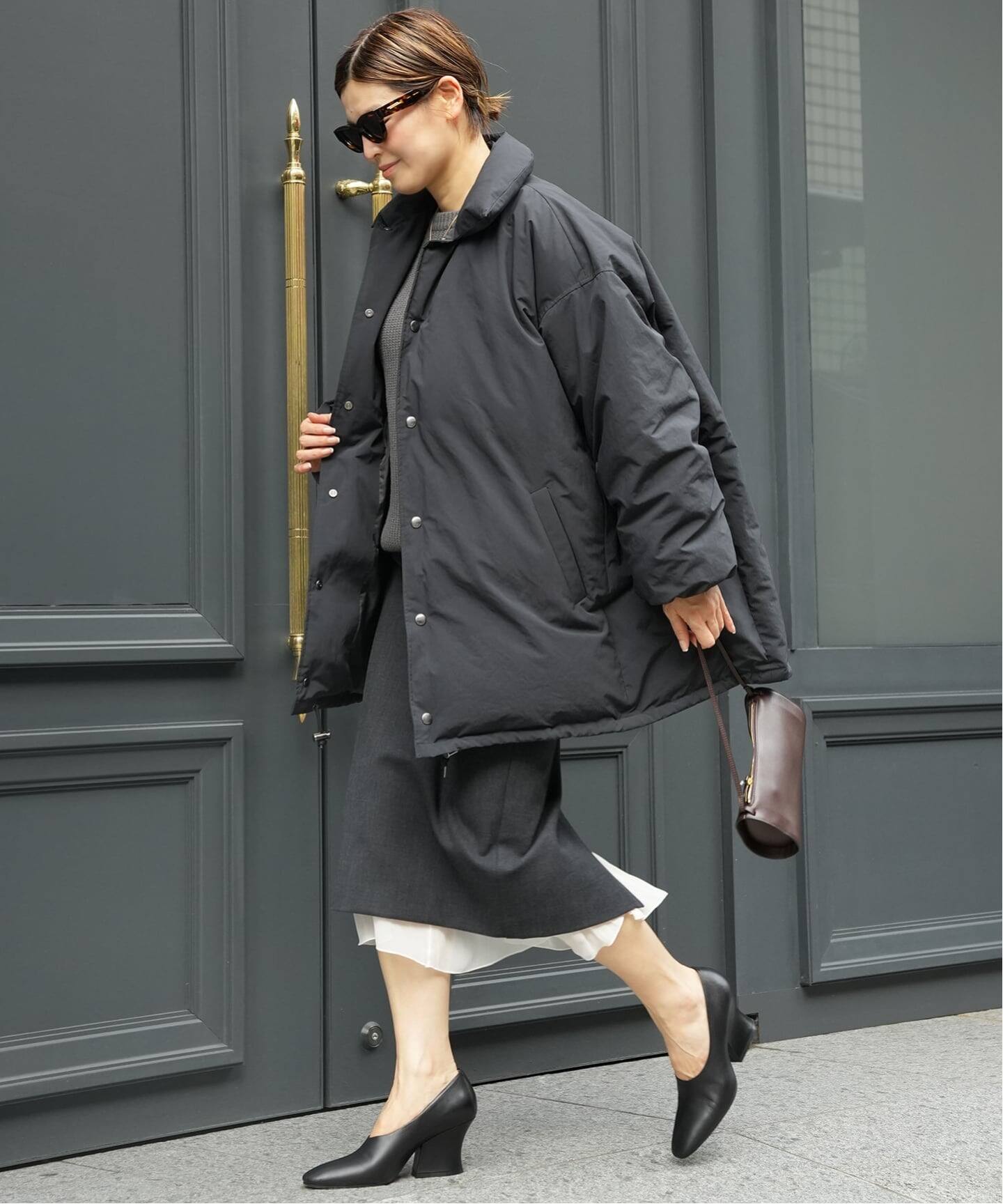 予約》【CALUX/キャラクス】PUFFER COACH JACKET（ダウンジャケット 