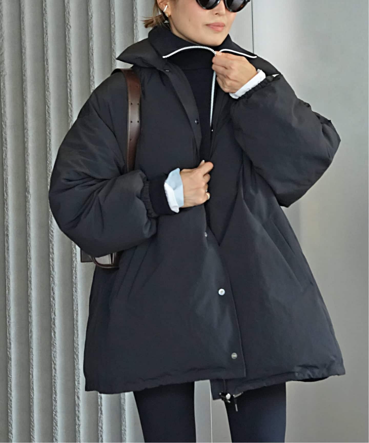 予約》【CALUX/キャラクス】PUFFER COACH JACKET（ダウンジャケット
