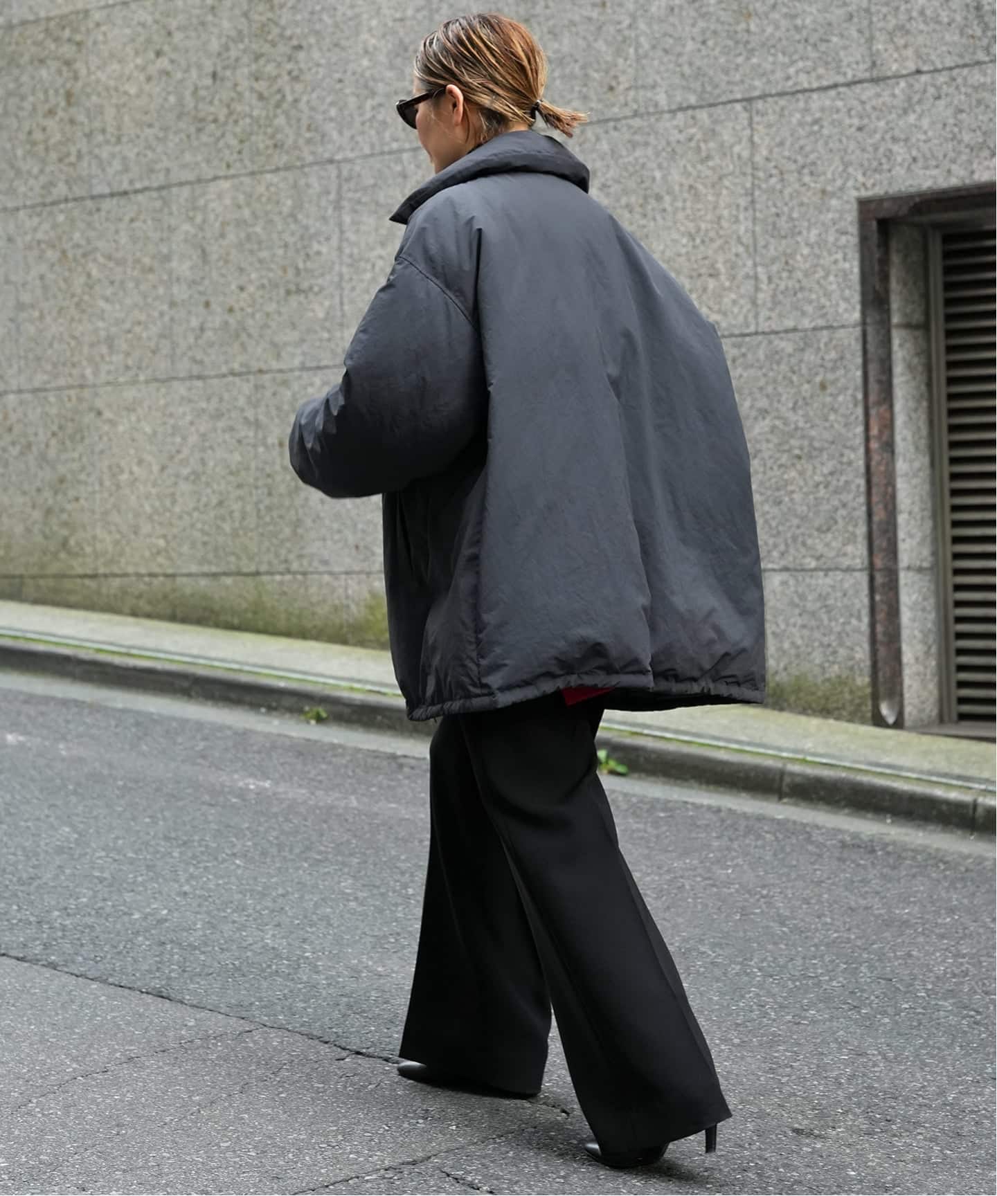 予約》【CALUX/キャラクス】PUFFER COACH JACKET（ダウンジャケット