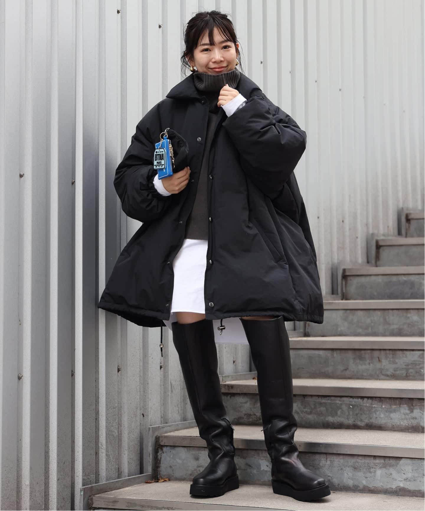 予約》【CALUX/キャラクス】PUFFER COACH JACKET（ダウンジャケット